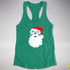 Santa Cutout BigenderSanta’s Bigender Pride Flag Shades Racerback Tank - Kelly Green